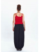 Elastic Waist Elastic Hem Black Maternity Pants