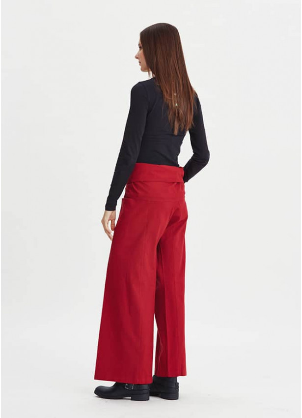 Adjustable Tie Waist Pocket Detailed Fisherman Yoga Pants