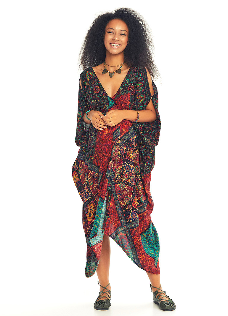 Ethnic Print Bohemia Wholesale Maternity Dress