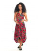 Oversized Pocket Shirt Collar Long Boho Maternity Dress