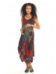 Black Print Sleeveless Tie Waist Maternity Dress