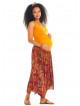 Floral Patterned Bohemian Split Front Palazzo Maternity Pants