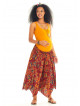 Floral Patterned Bohemian Split Front Palazzo Maternity Pants