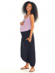 Elastic Waist Wrap Front Wholesale Gypsy Style Black Harem Maternity Pants