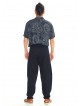 Black Cotton Cropped Balloon Pants