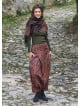 Retro Print Elastic Waist Wrap Front Detail Bohemian Harem Winter Pants