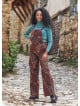 Adjustable Buckle Straps Paisley Jumpsuit