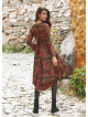 Black Artuk V Neckline Long Sleeve Dress