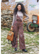 Retro Print Adjustable Buckle Straps Boho Jumpsuit