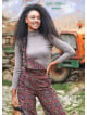 Retro Print Adjustable Buckle Straps Boho Jumpsuit