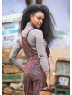 Retro Print Adjustable Buckle Straps Boho Jumpsuit