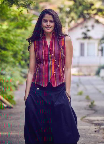 Gypsy Style Boho Wholesale Striped Shirt