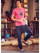 Elastic Waist Hippie Style Mens Wholesale Black Drop Crotch Pants