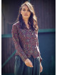 Retro Slim Cut Long Sleeve Mandarin Collar Shirt