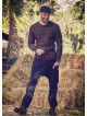 Elastic Waist Hippie Style Mens Wholesale Black Drop Crotch Pants