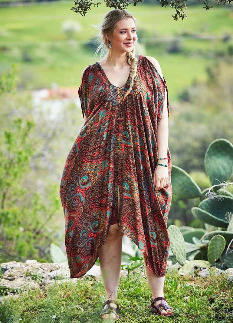 plus size bohemian dress