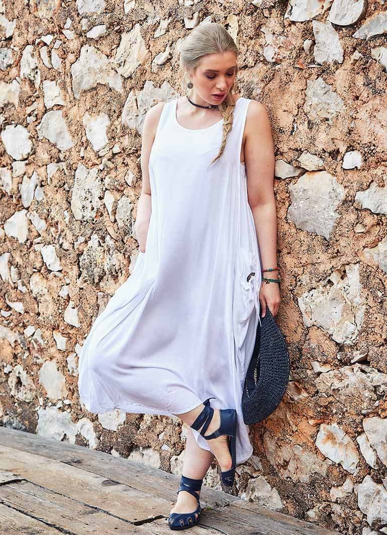 bohemian white dress plus size Plus Size - Ivory Lace A-line Boho Wedding Dress