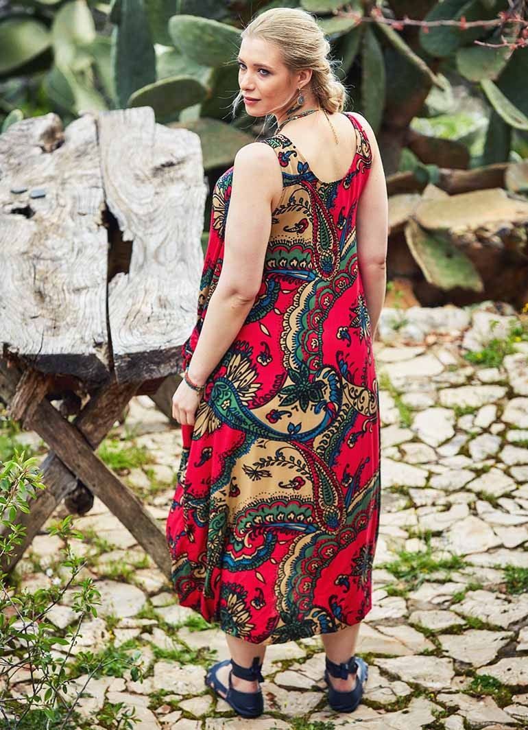 Bohemian Style Plus Size Tropical Dress | Wholesale Boho Clothing