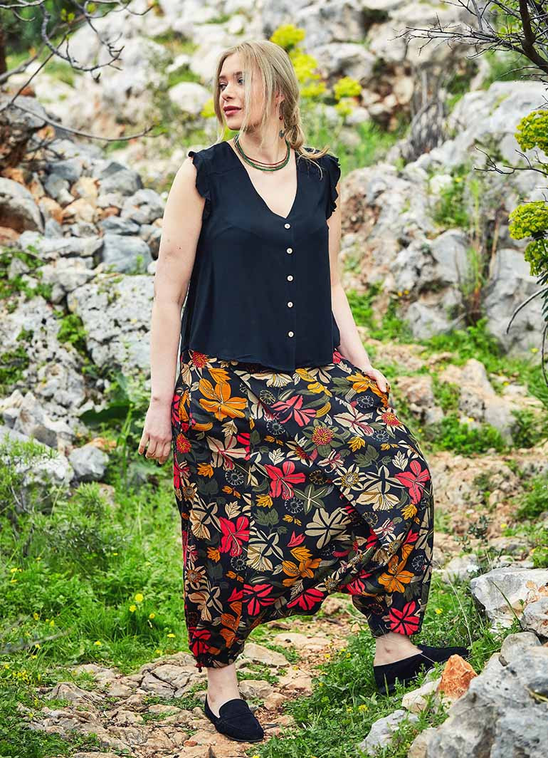 Plus size bohemian pants outlet