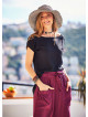 Bohemian Style Gypsy Clothing Wholesale Black Top