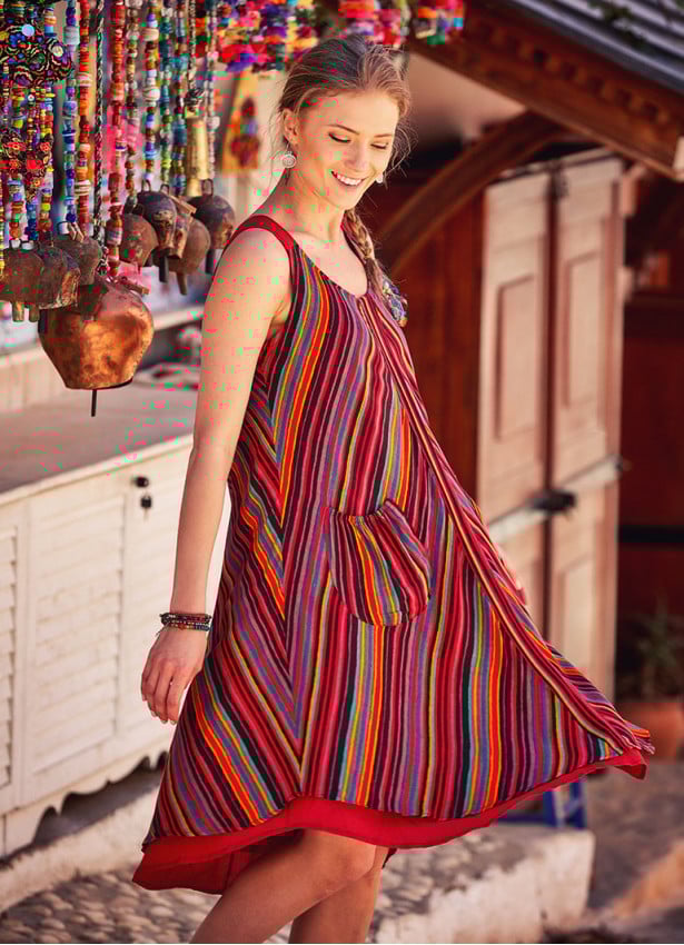 Red Striped Sundress