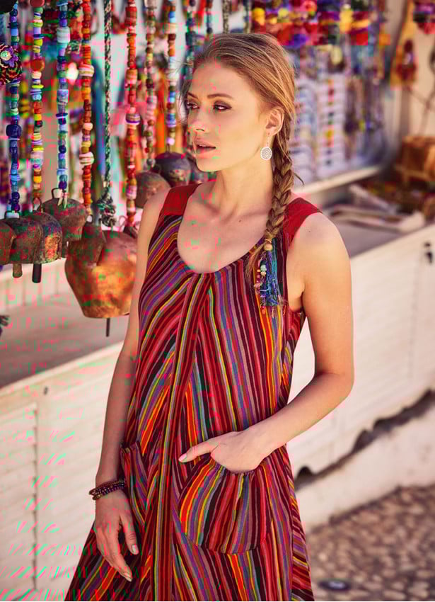 Red Striped Sundress