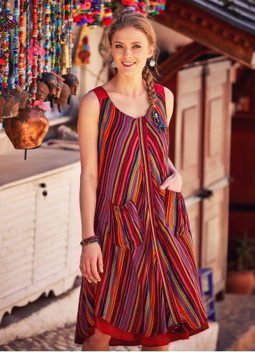 Red Striped Sundress