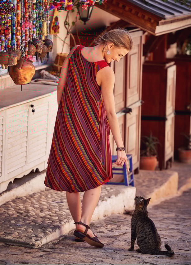 Red Striped Sundress