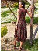 Paisley Print Sleeveless Scoop Neckline Gypsy Dress