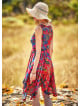 Floral Pattern Asymmetrical Skirt Sleeveless Dress