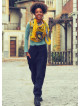 Bohemian Style Pocket Detail Wholesale Casual Black Harem Pants