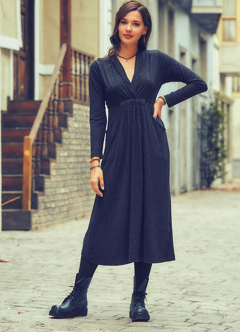 Long sleeve winter dress hotsell