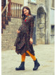 V Neck Tie Waist Boho Style Long Sleeve Cotton Maternity Dress