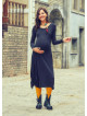 Boat Neck Thumb Hole Detailed Long Sleeve Pregnancy Maxi Dress