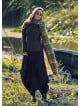 Gypsy Style Elastic Waist Oversize Pockets Wholesale Black Skirt