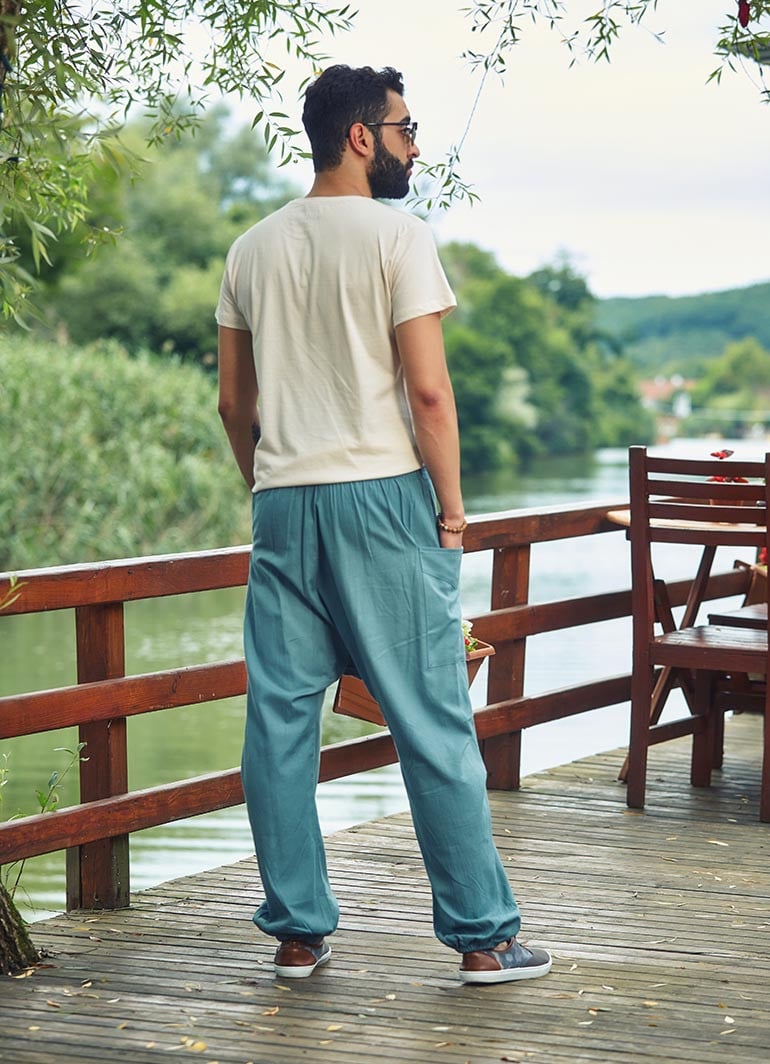 Dark Green Sweatpants, Baggy Sweat Pant Man Woman, Drop Crotch Pants, Green Loose  Pants, Plus Size Pants -  Denmark