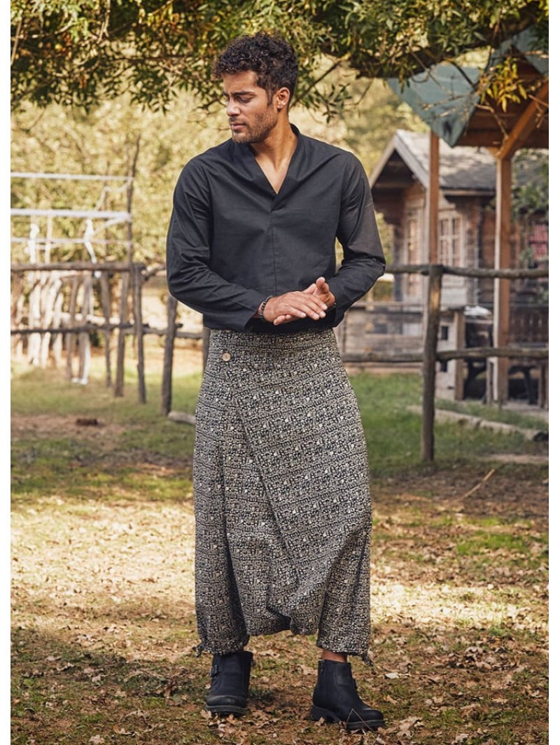Men's Elastic Waist plus Size Harem Pants Bohemian Trousers Hanging Crotch  Fat Travel Ethnic Style Harem Pants | Lazada PH
