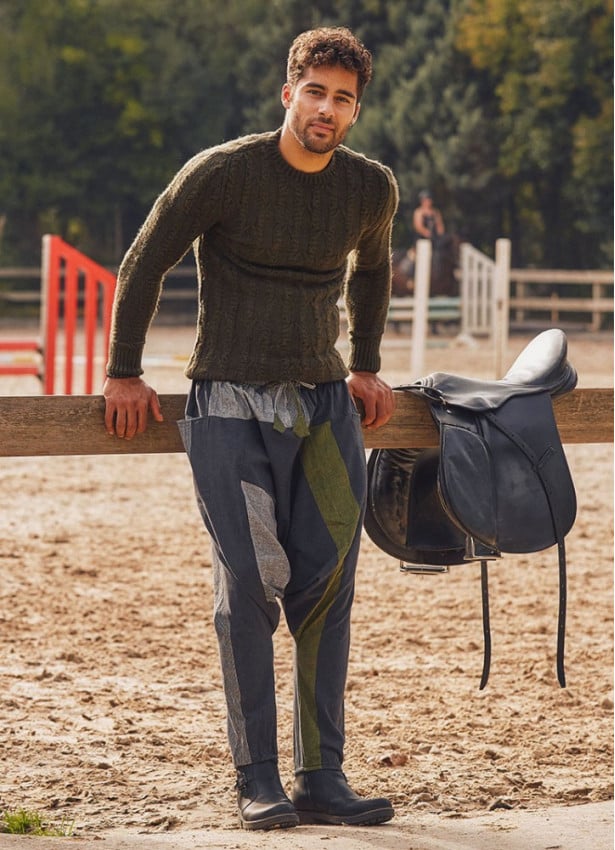 Men's Claret Green Trousers