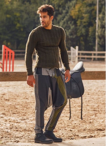 Men's Claret Green Trousers