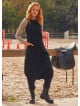 Halter Neck Zipper Back Closure Wholesale Black Harem Jumpsuit