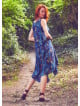 Scoop Neck Round Hem Sleeveless Indigo Lily Dress