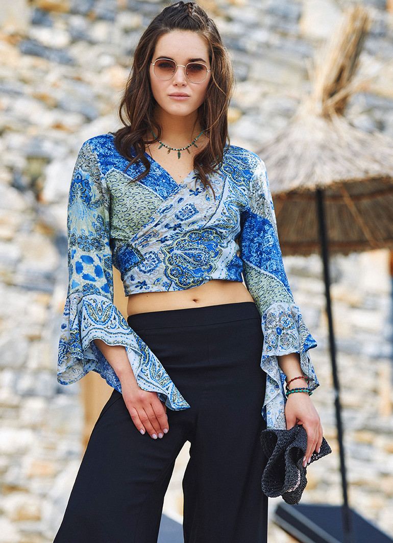 Ladies gypsy style tops clearance