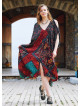 Black Patterned Low Back Bohemian Summer Dress