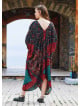 Black Patterned Low Back Bohemian Summer Dress