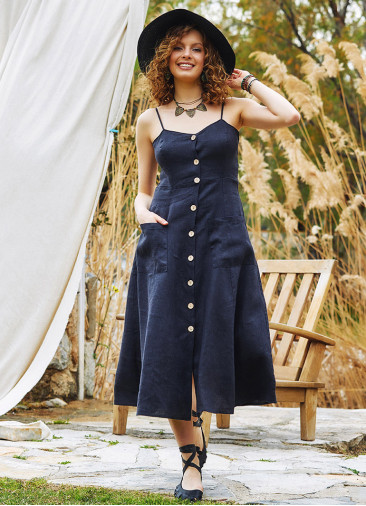 Black Strappy Cute Summer Dress