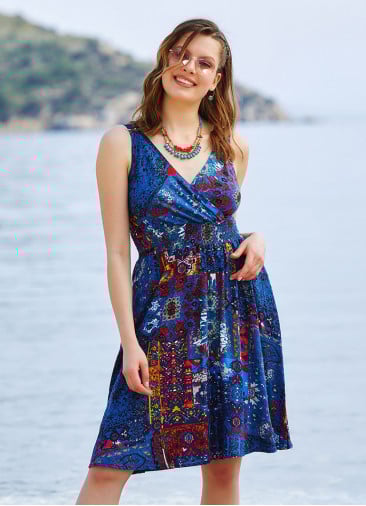 Indigo Blue Short Strappy Dress