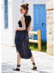 Gray Elastic Waist Low Rise Skirt Pants