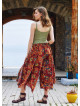 Floral Patterned Bohemian Split Front Palazzo Pants