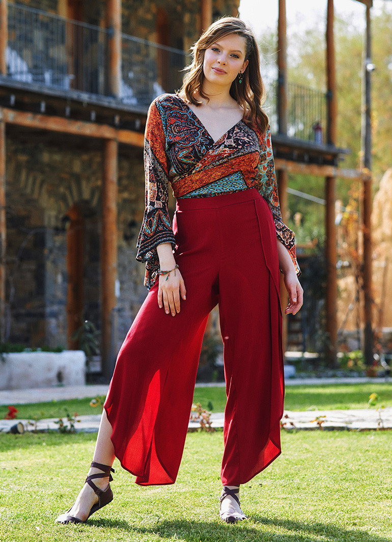 Althea Palazzo Pants: Vermillion – The Fox and The Mermaid