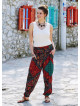 Ethnic Print Elastic Waist Boho Style Baggy Pants
